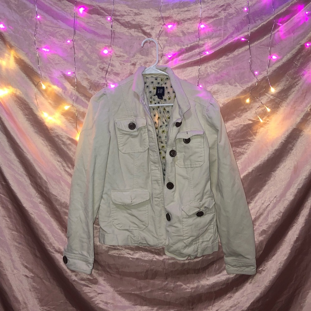 GAP brand cream colored corduroy coat
